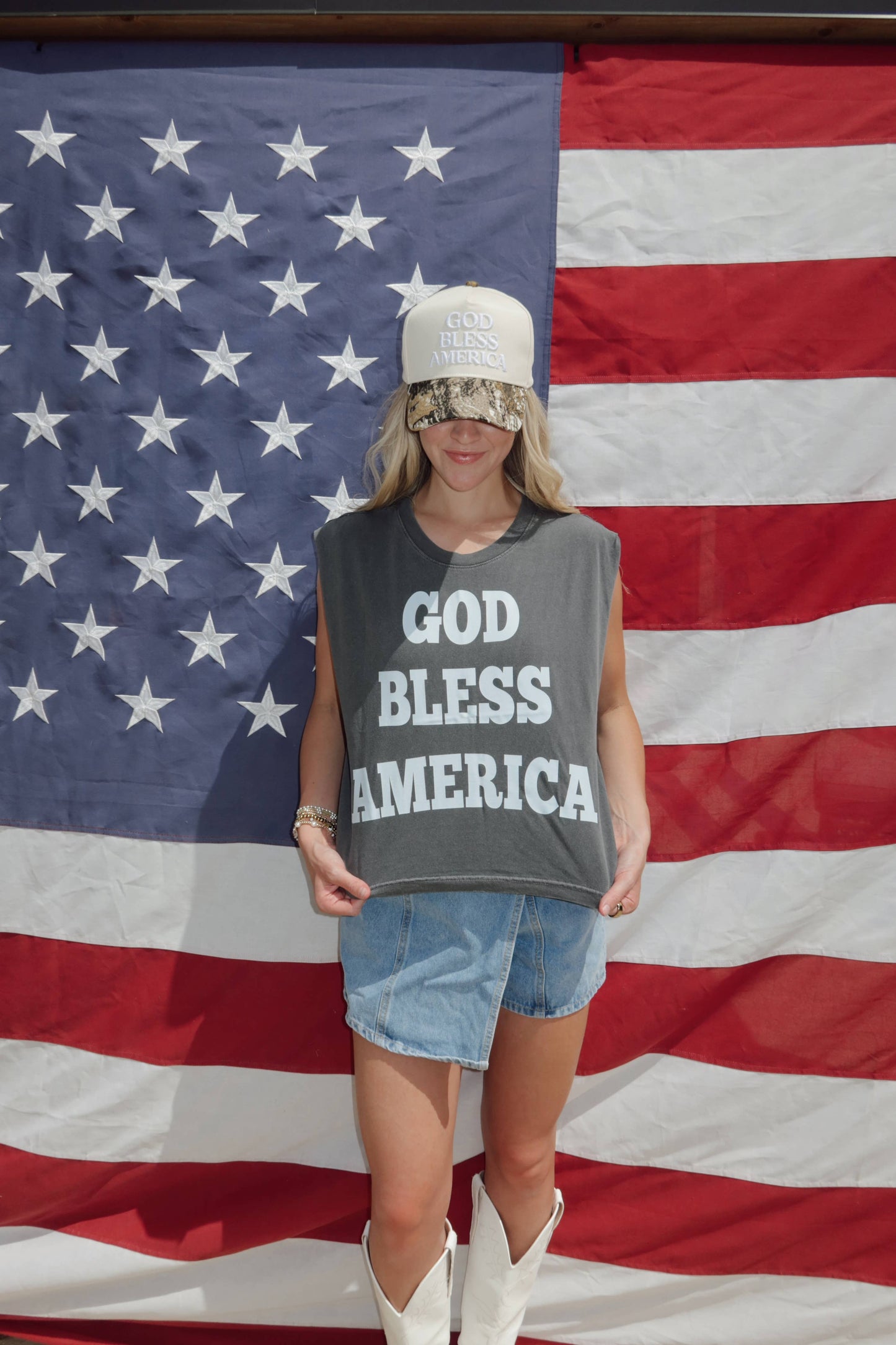 God Bless America Muscle T-shirt