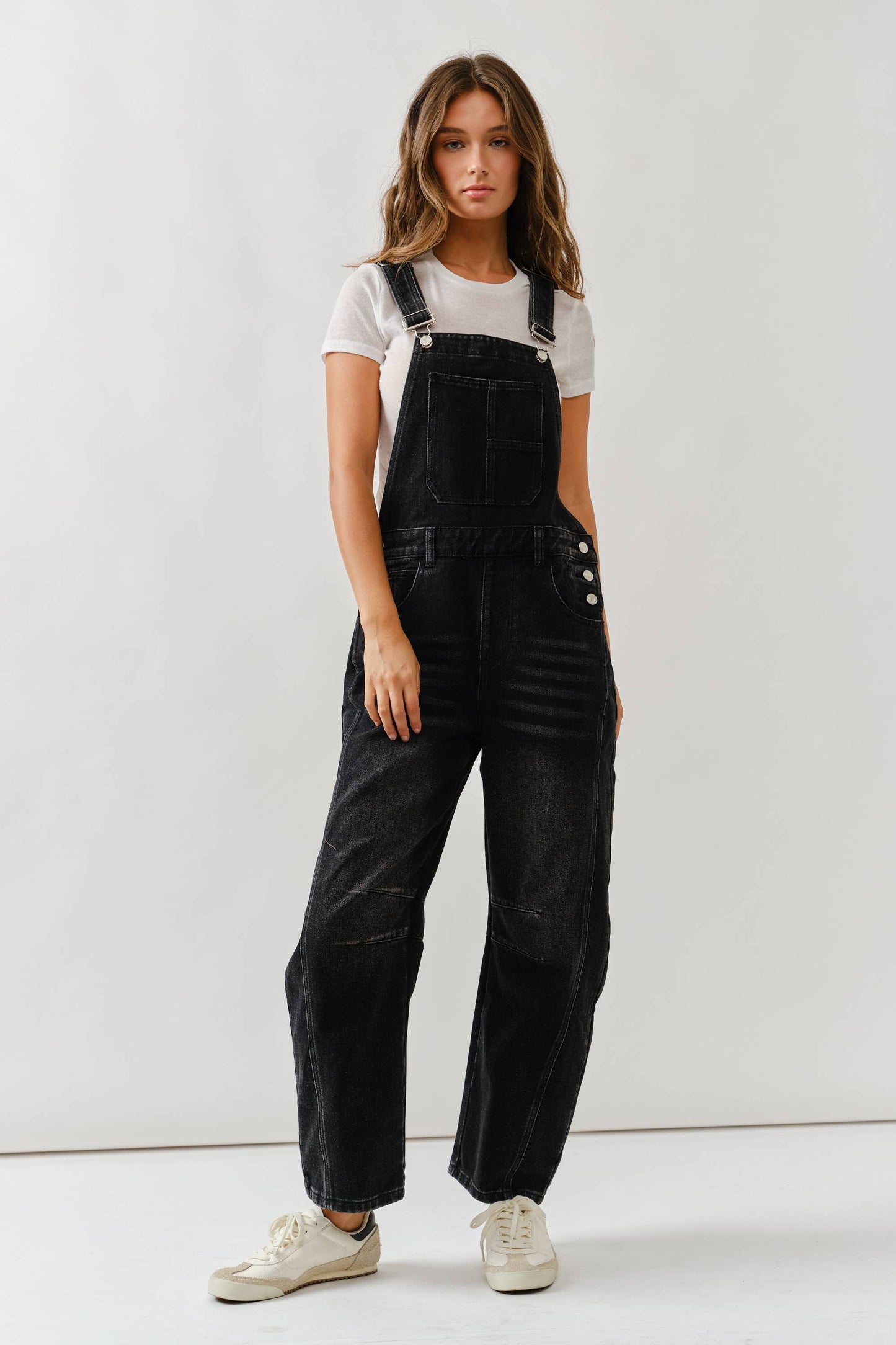 RELAX FIT BLACK DENIM OVERALL