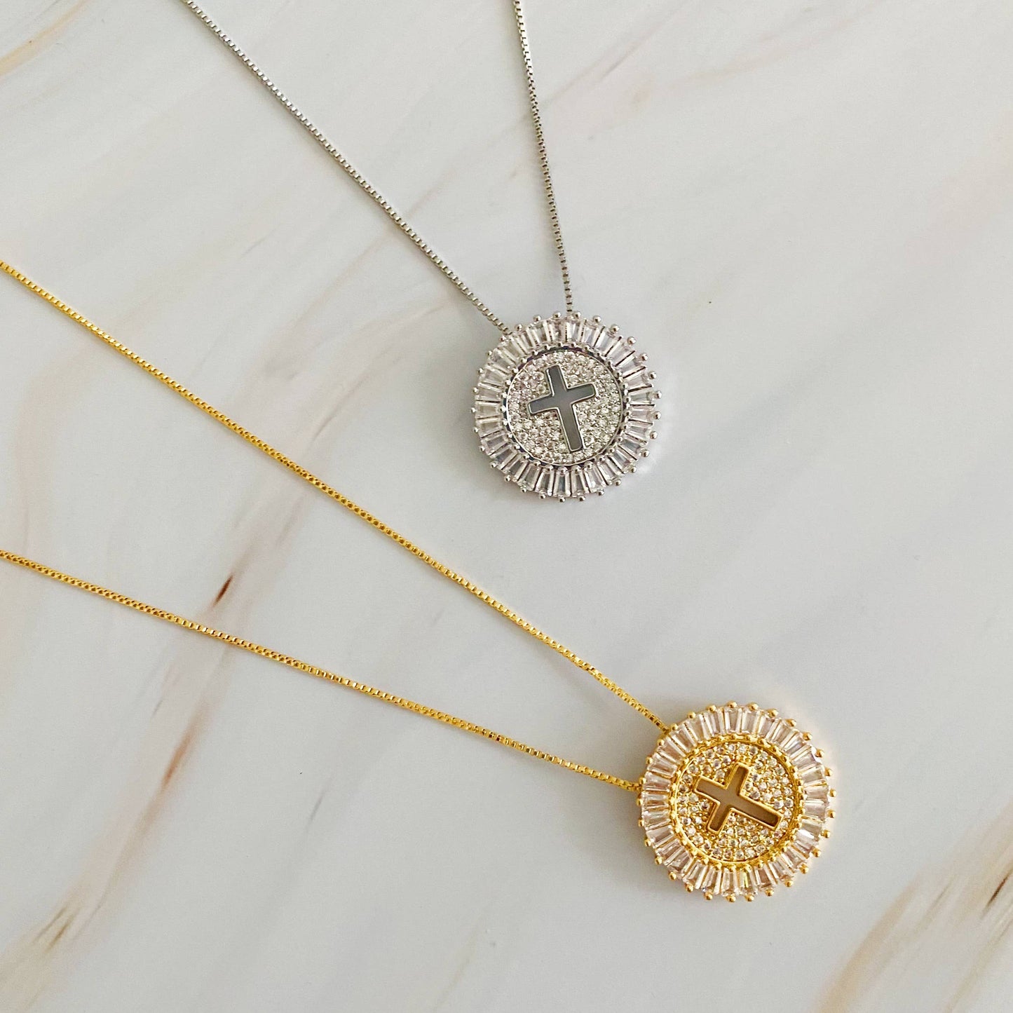 Circle Cross Necklace