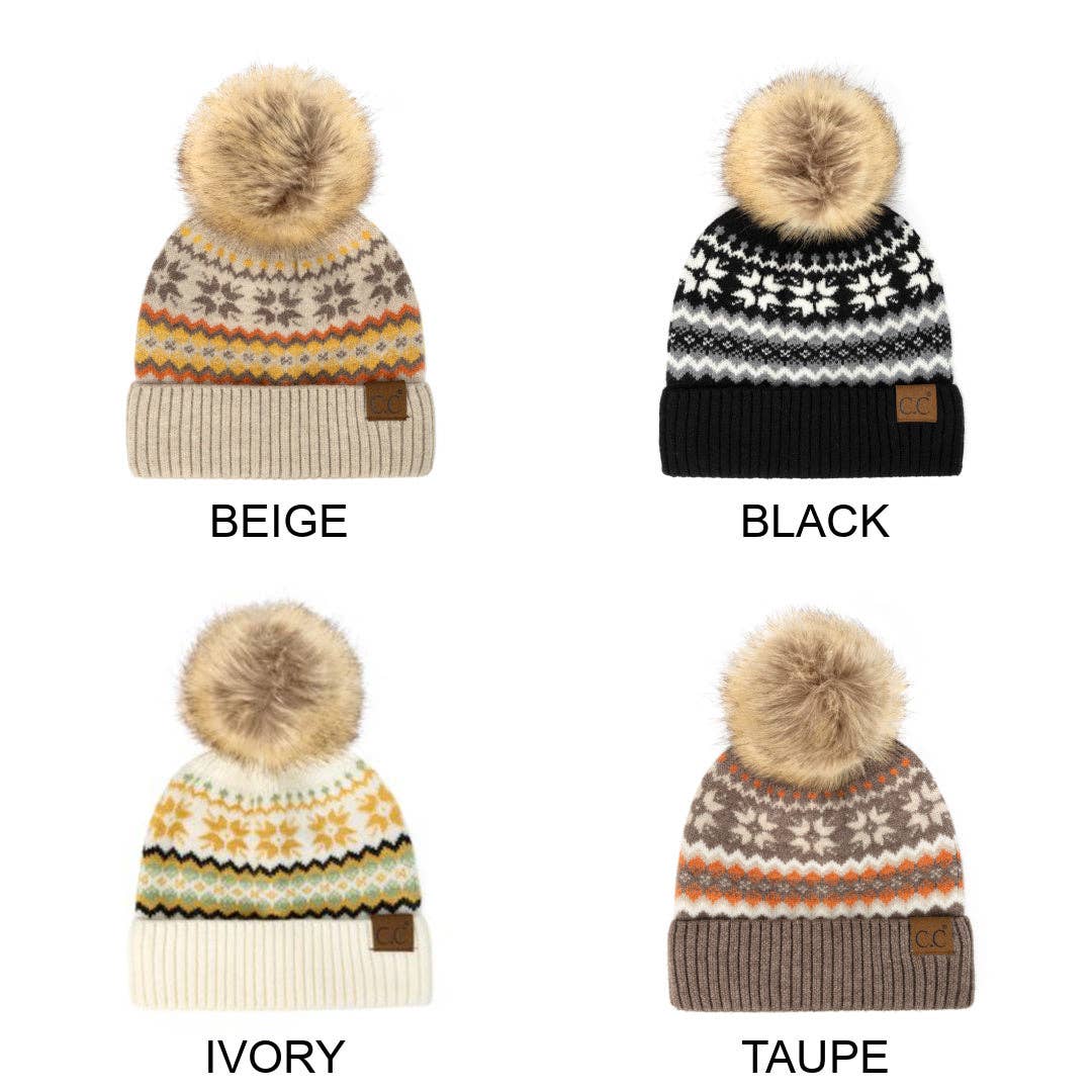 CC Nordic Fair Isle Beanie
