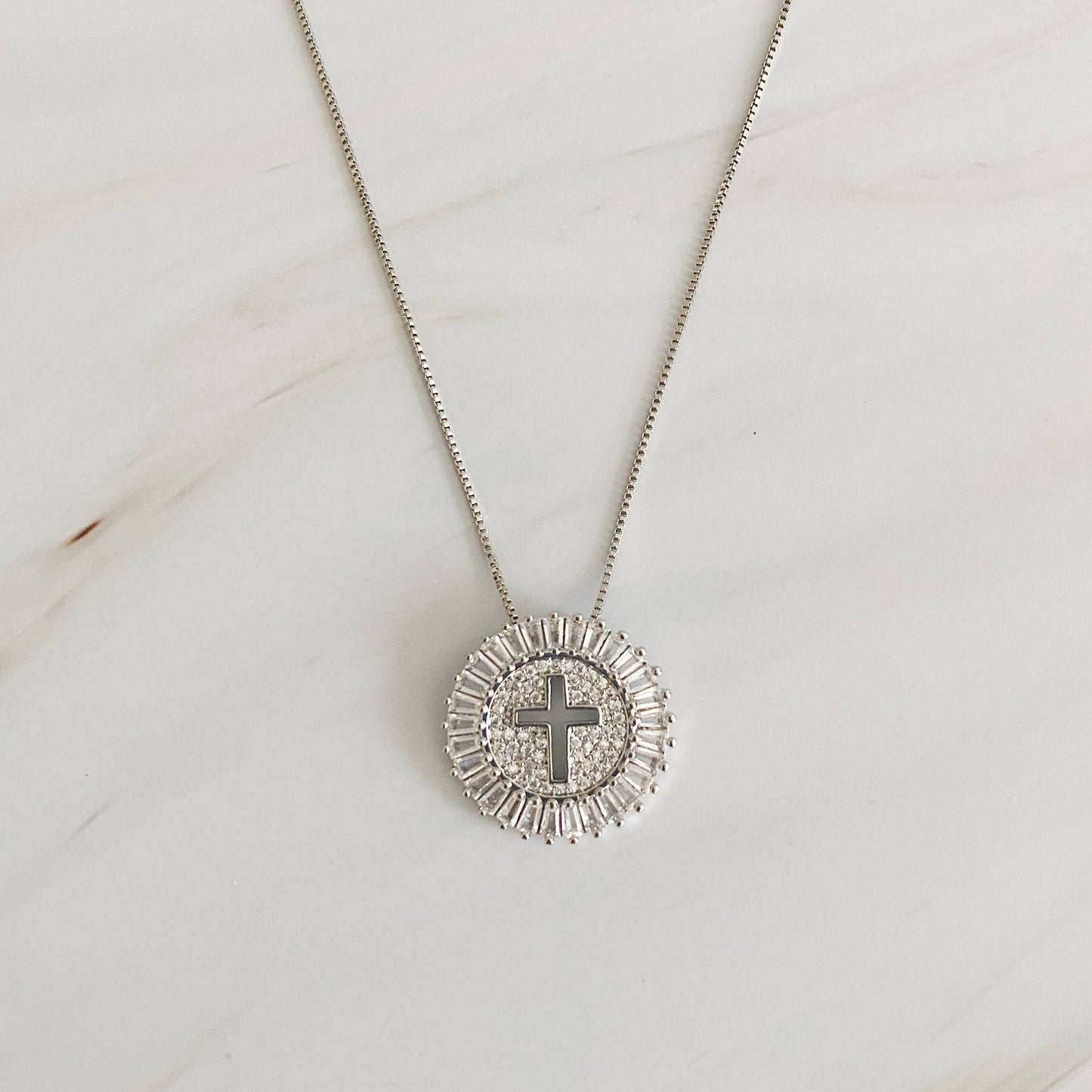 Circle Cross Necklace