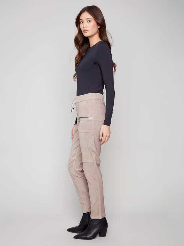 Pull On Cord Pant Almond