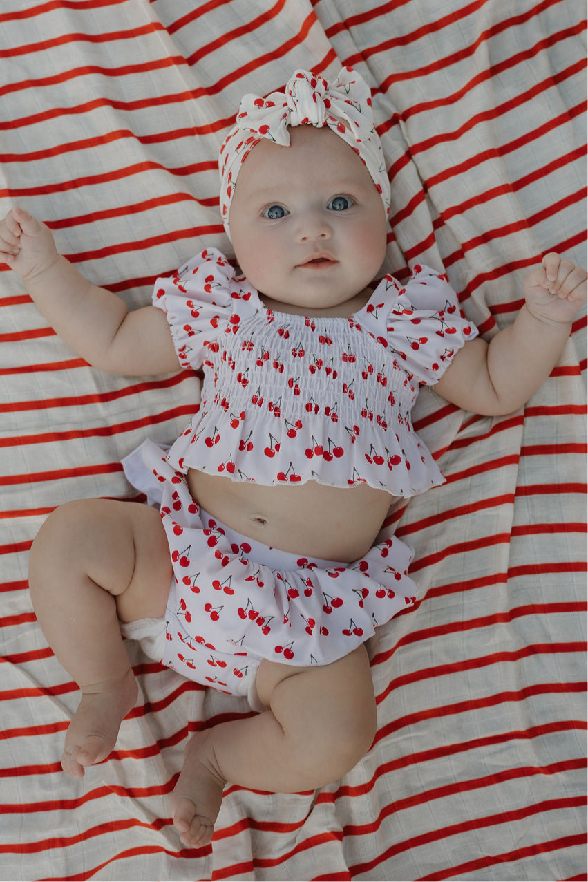 Toddler Two Piece Swimsuit | Sweetheart Cherries