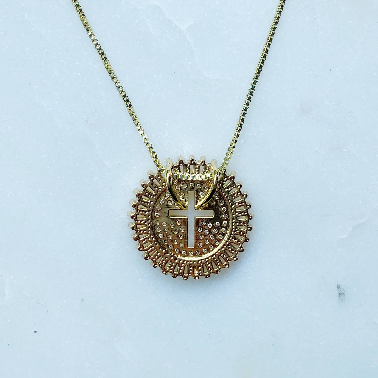 Circle Cross Necklace