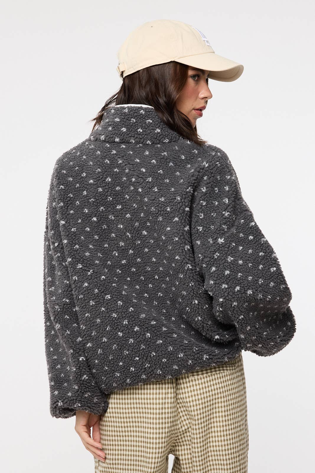 HEART SHERPA FLEECE PULLOVER
