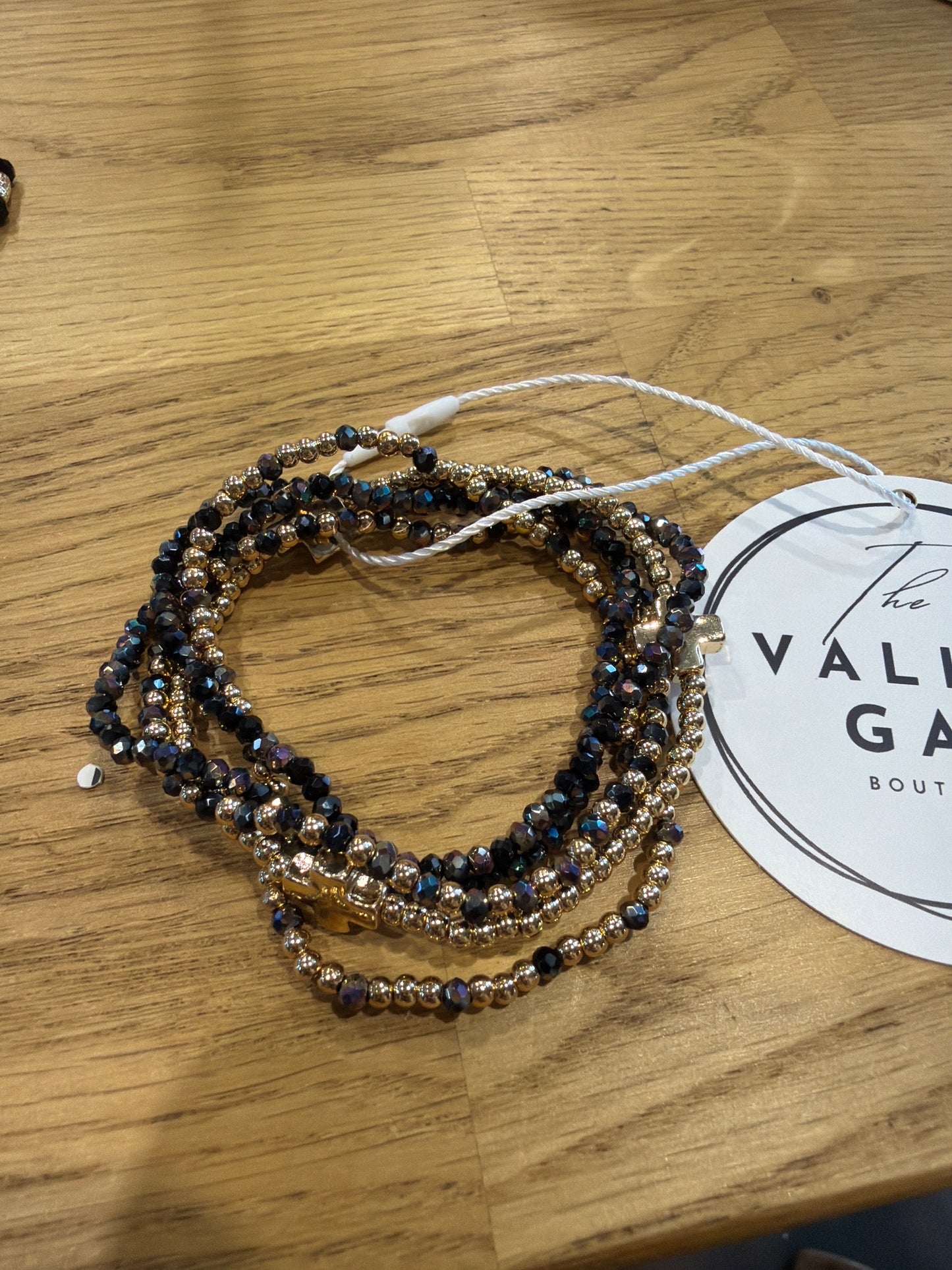 Gold + Black Bracelet Set