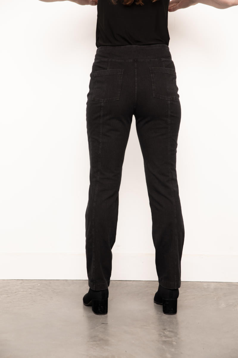 Stonewash Cotton Seamed Pocket Pant