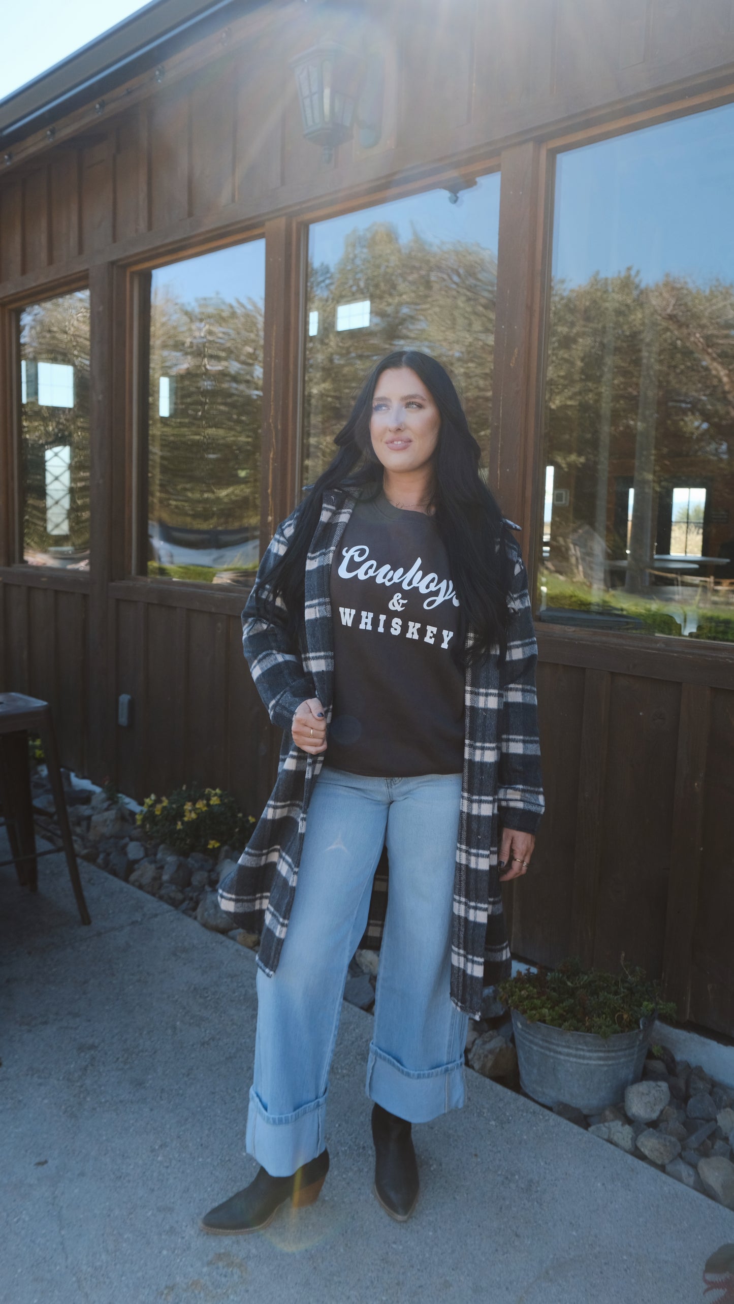 Charcoal Cowboys & Whiskey Sweatshirt