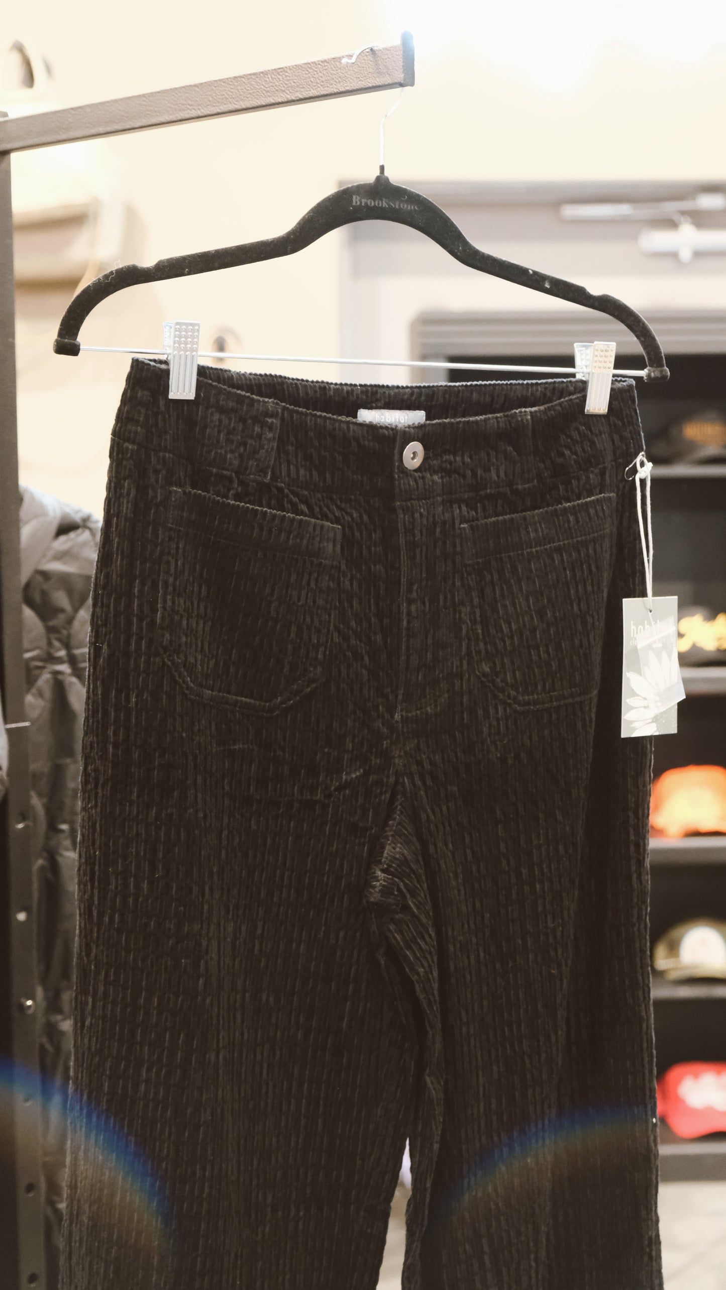 Stretch Cord Ankle Pant Black