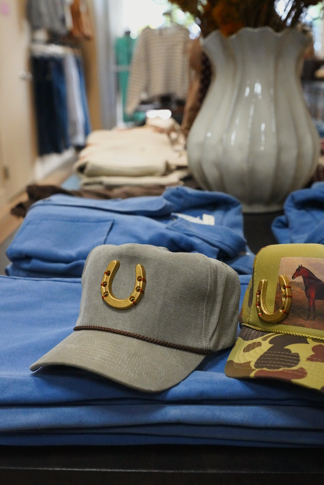Gold Horseshoe Trucker Hat