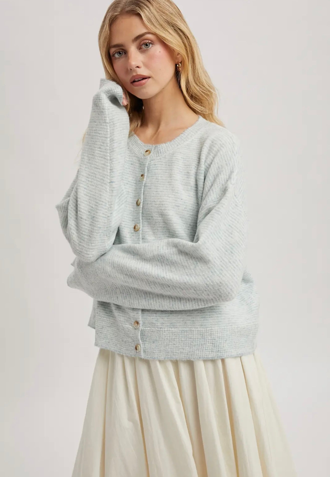 Striped Faded Blue Sweater