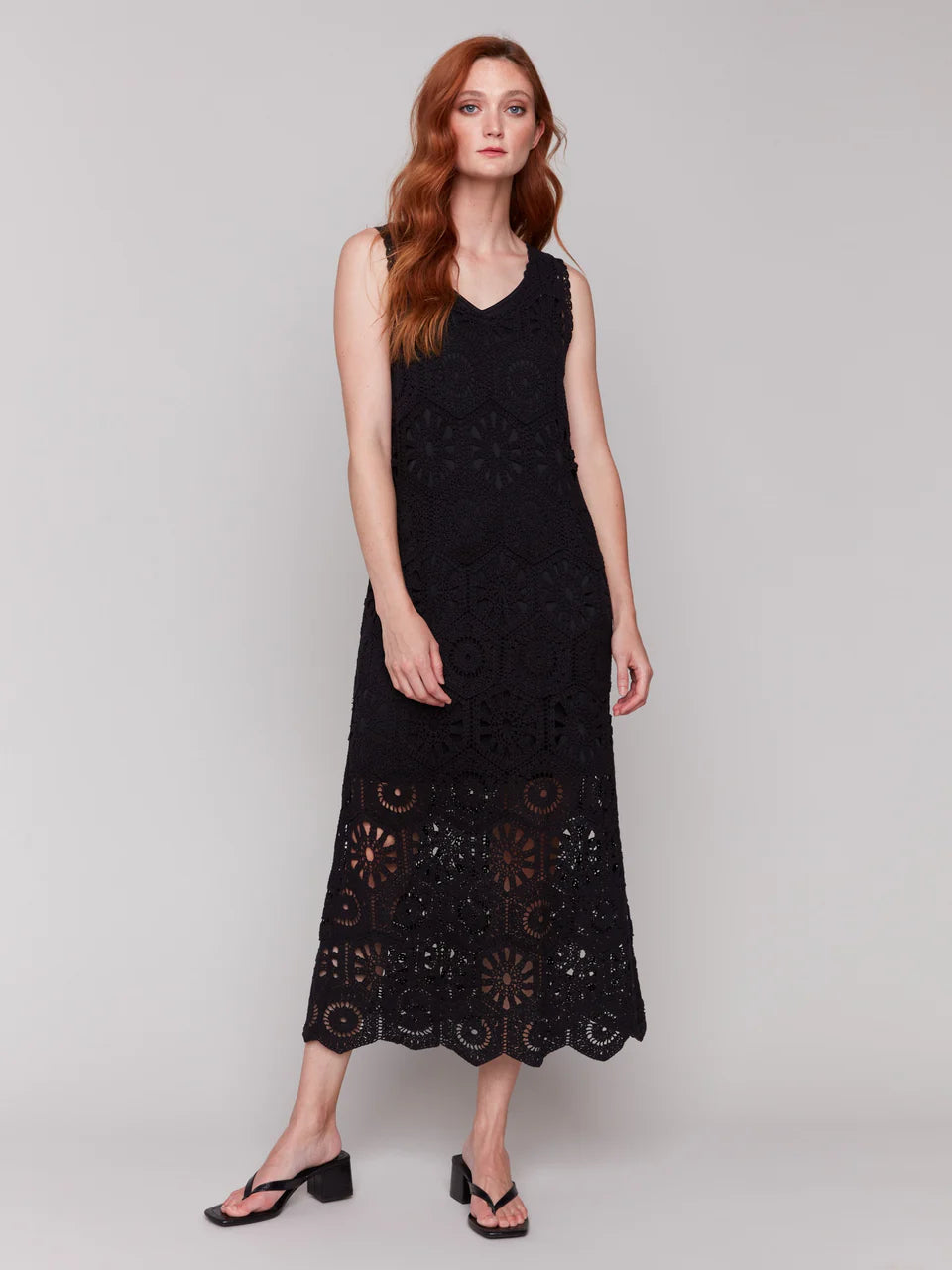 Crochet Sleeveless Maxi Dress