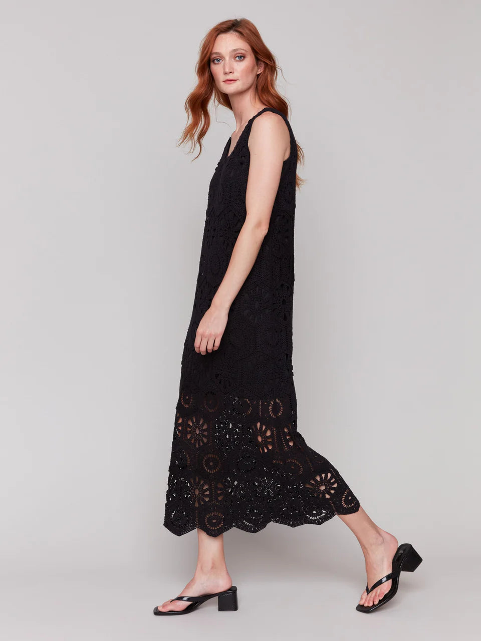 Crochet Sleeveless Maxi Dress