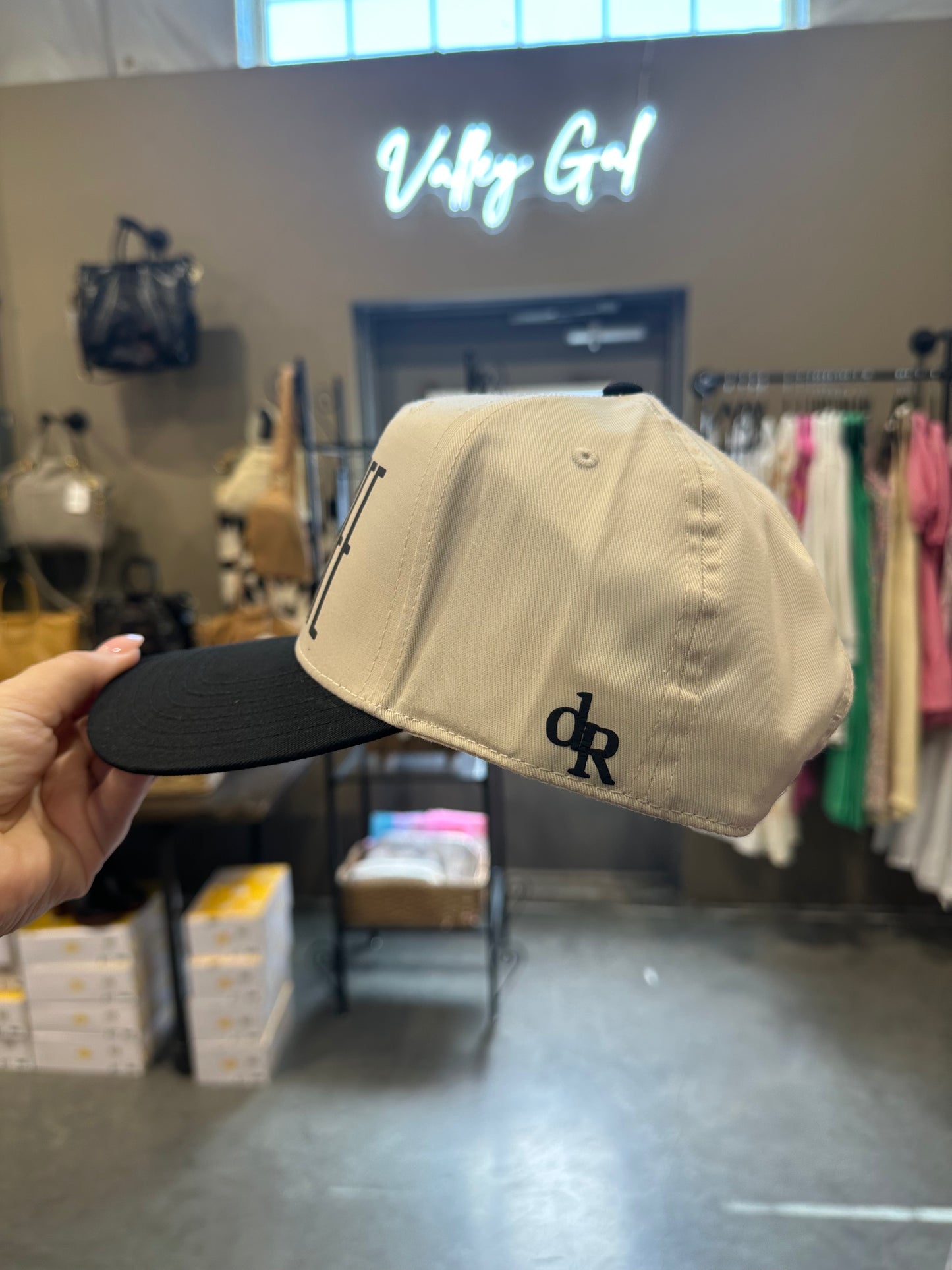 Line Wife Trucker Hat Black Combo