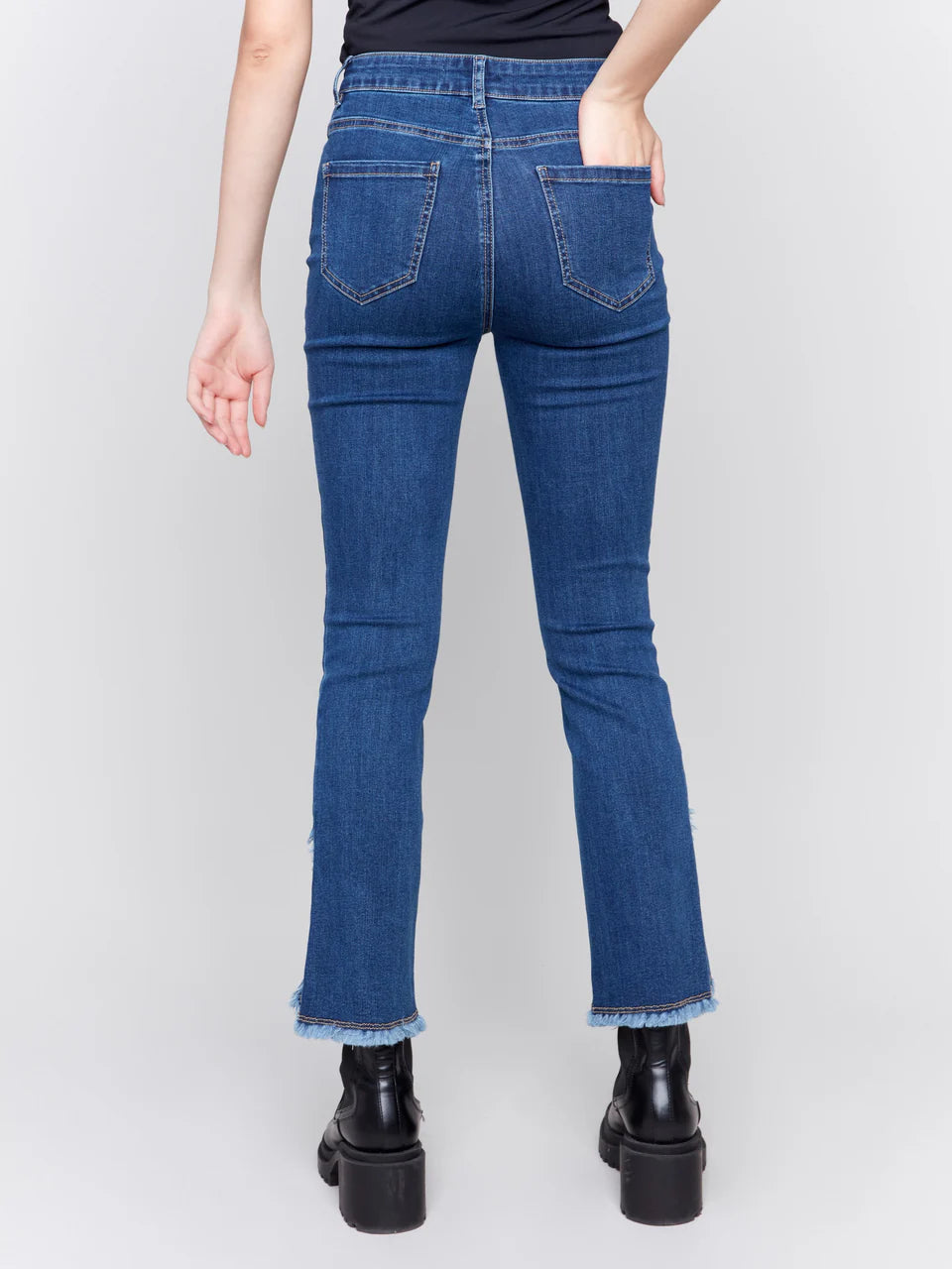 2 Layers Fringed Tulip Back Hem Pant