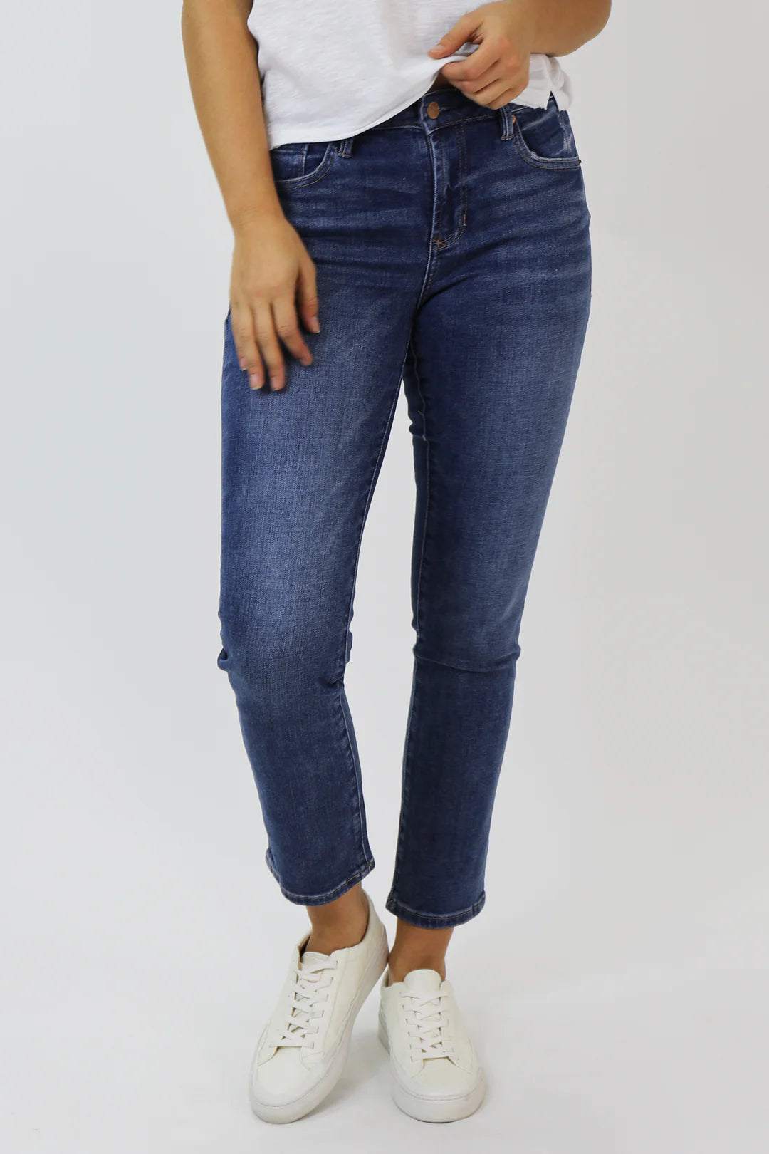 Blaire High Rise Slim Straight Jeans- South Bay