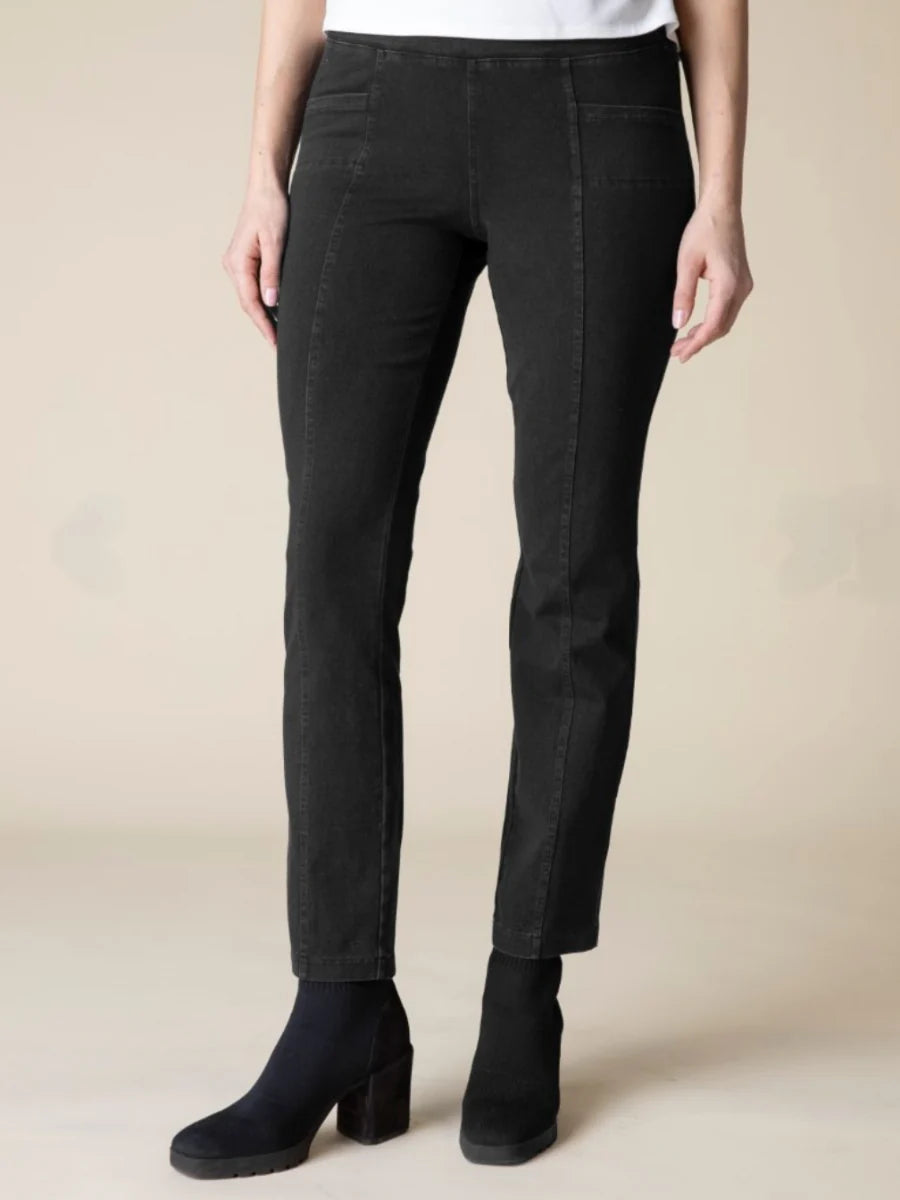 Stonewash Cotton Seamed Pocket Pant