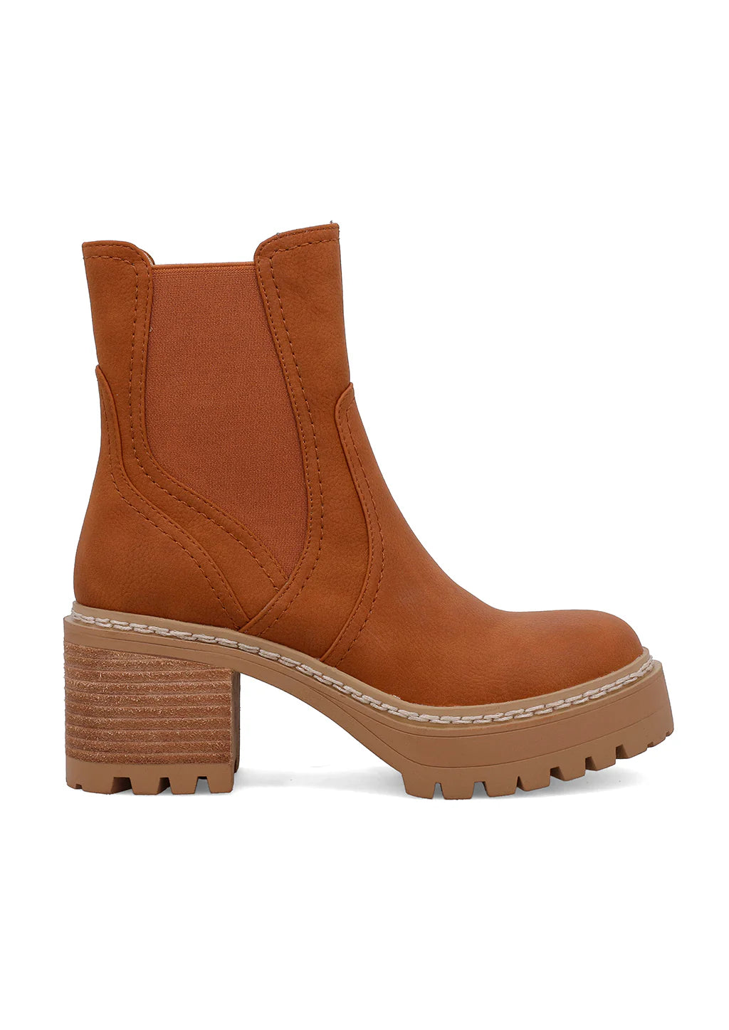 Tan bootie