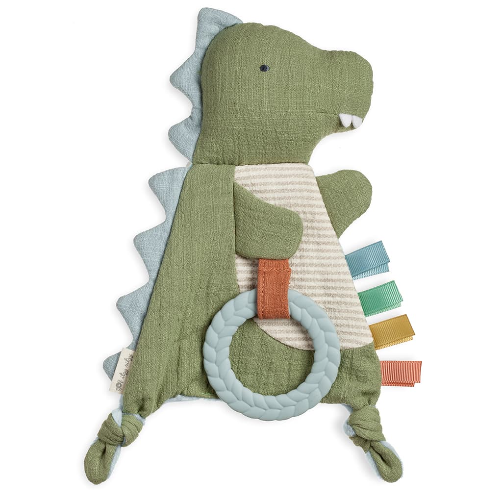 Bitzy crinkle sensory toy with teether
