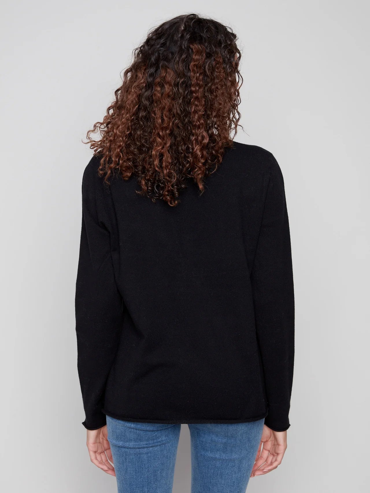 Basic V-Neck Sweater - Black