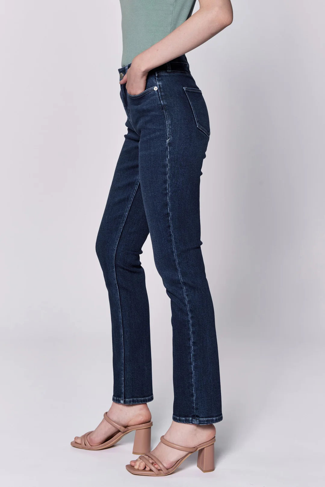 Blaire Mid rise Slim Straight Jeans