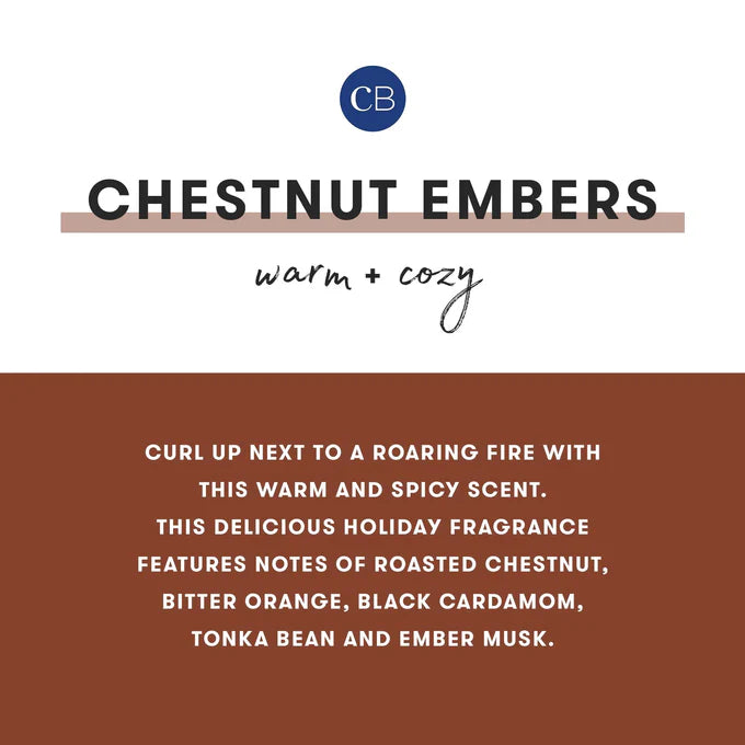 Chestnut Embers Holiday Mercury Sig Candle