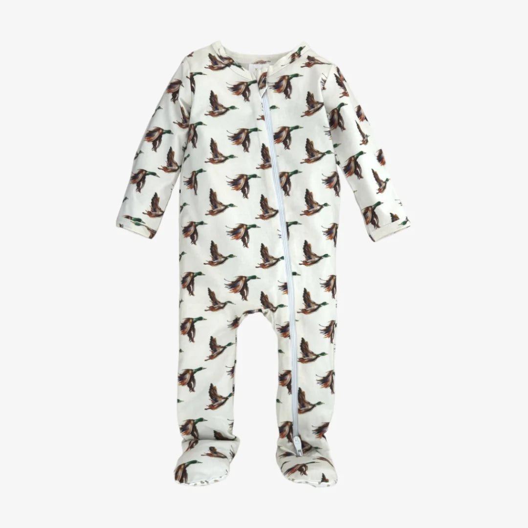 Modal zipper pajama in flight baby