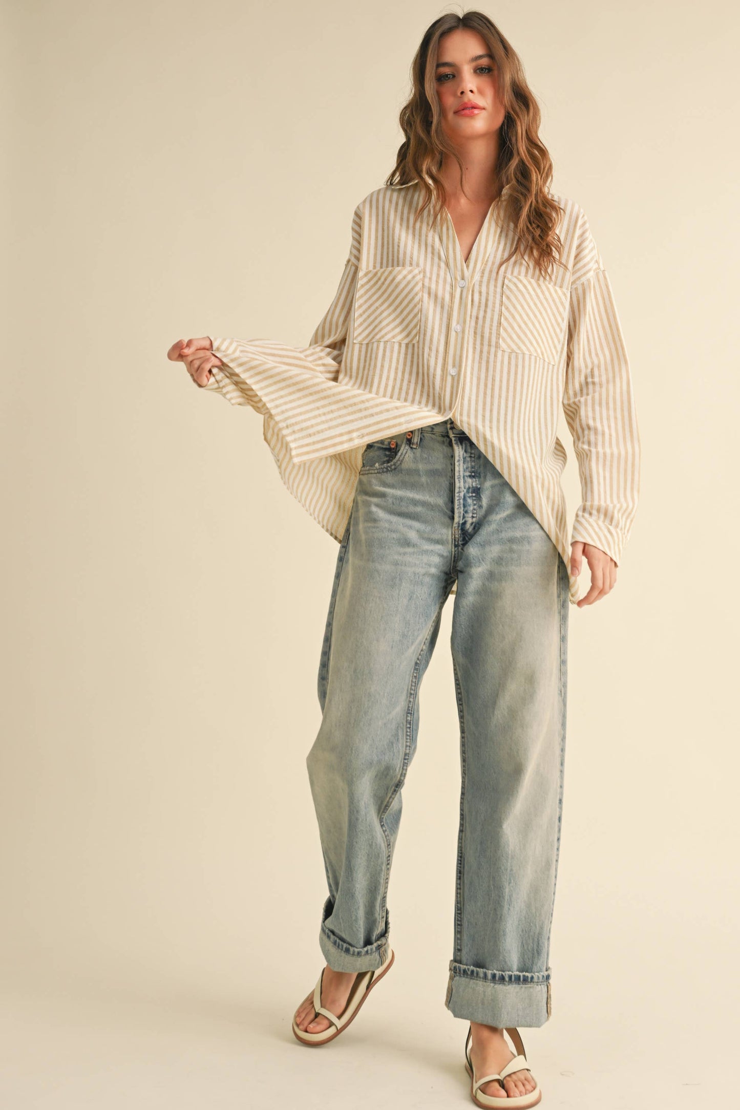 STRIPED BUTTON DOWN