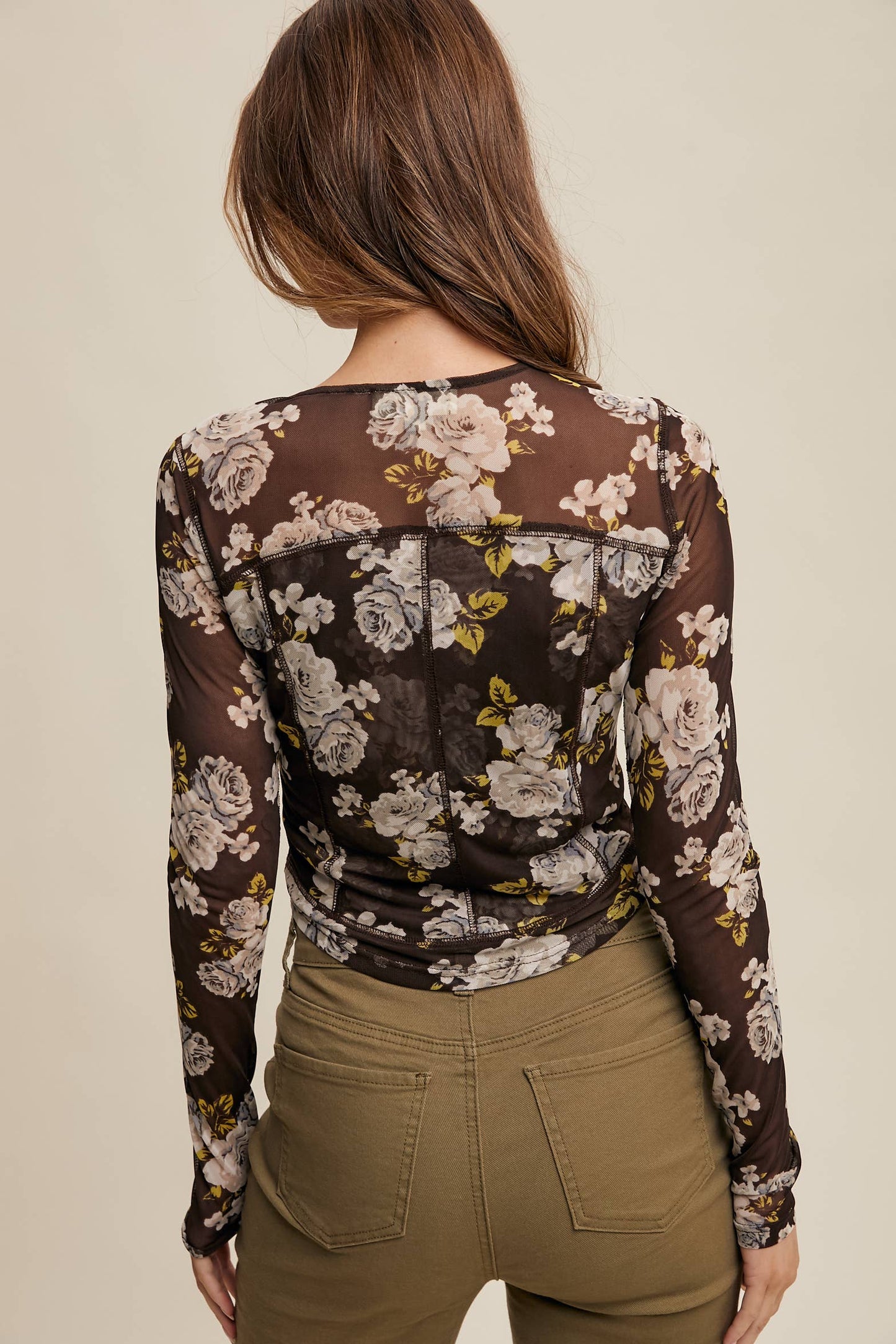 Floral Mesh Top