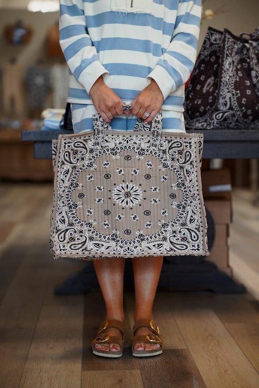 Tan Bandana Tote