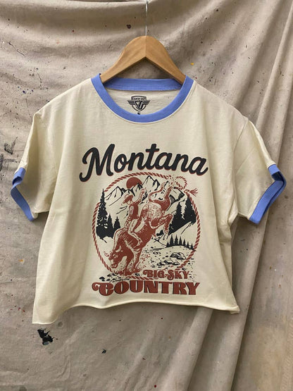 Montana Big Sky Country Crop Tee