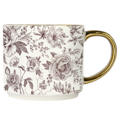 Brown Delft Coffee Mug