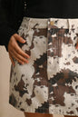 Cow Print Mini Skirt