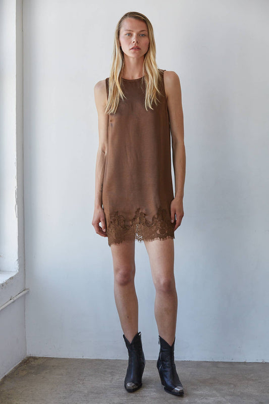 Satin Sleeveless Mini
