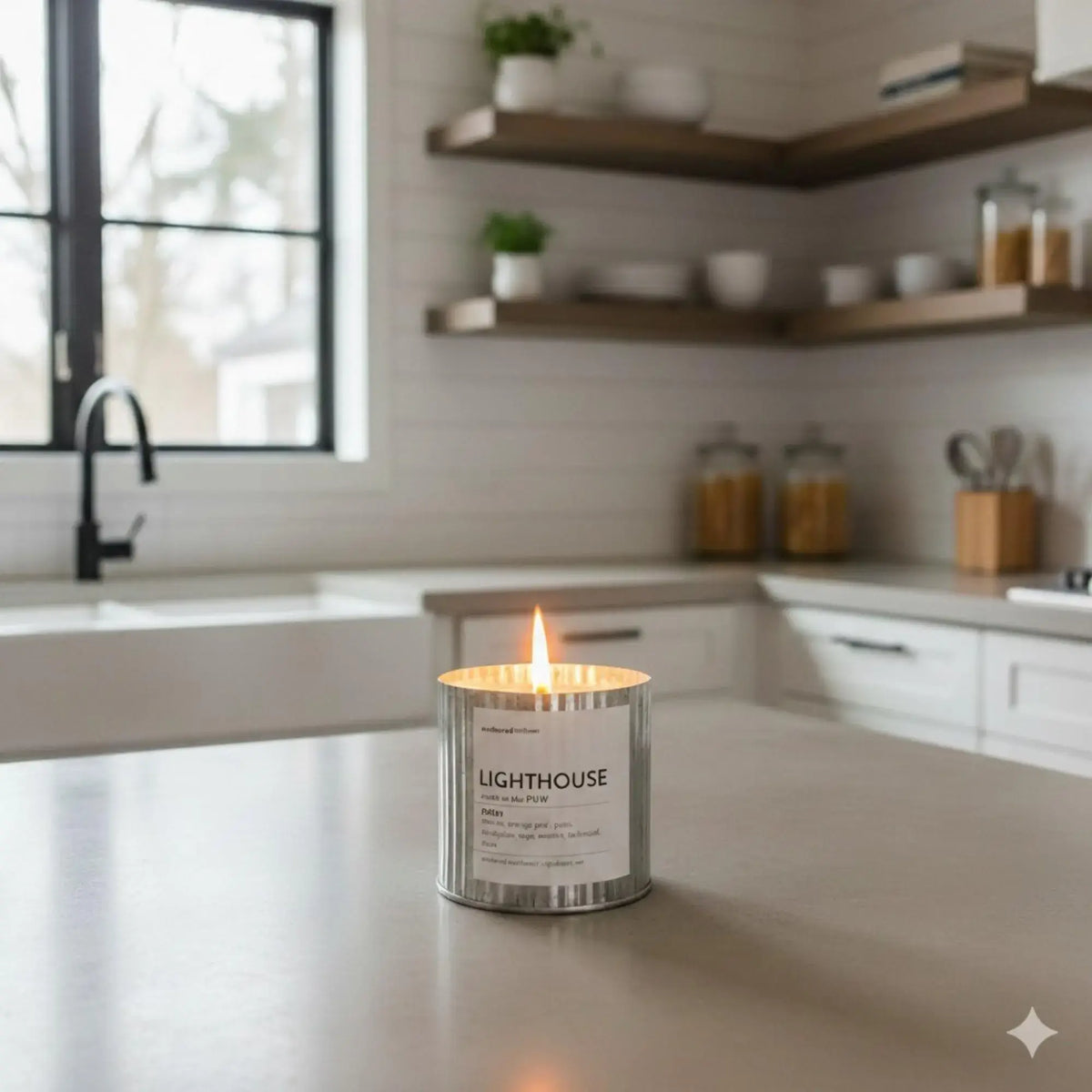 Mountainside Wood Wick Candle, Rustic Farmhouse Decor