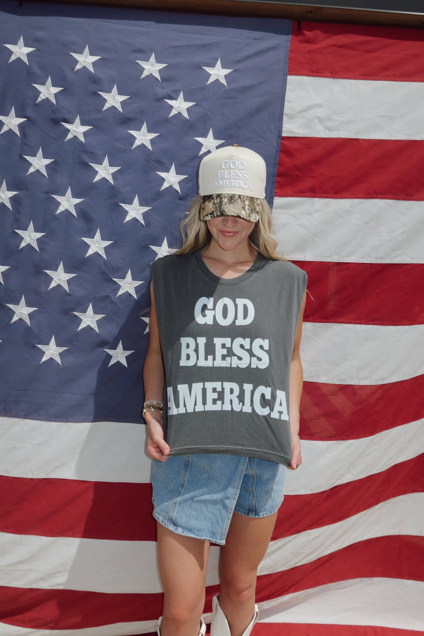 God Bless America Muscle T-shirt