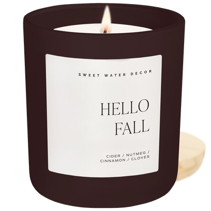Hello Fall 15 oz Candle Matte