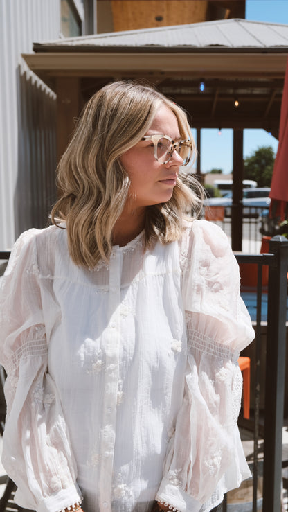 Anna Lisa Cream Blouse