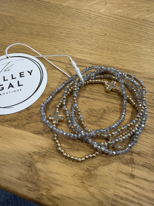 Grey + Gold Bracelet Set
