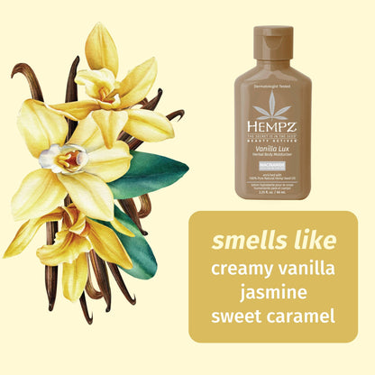 Travel-Size Beauty Actives Vanilla Lux Herbal Body Moisturizer with Niacinamide