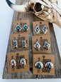 Western Hand Stone Aztec Post Earrings
