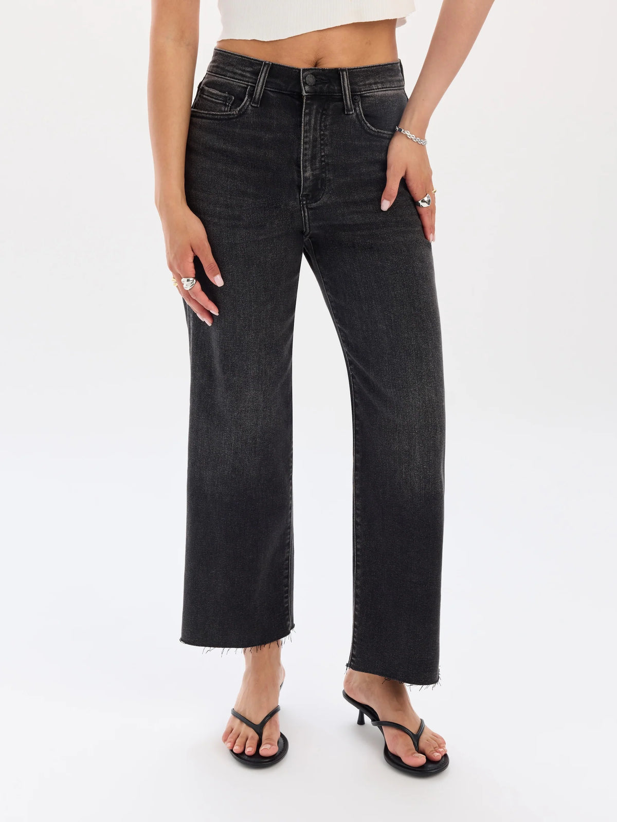 PLEASER HIGH RISE WIDE ANKLE IN TWILIGHT