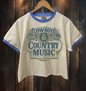 Cowboys Country Music Relaxed Crop Top