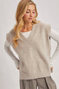 Oversized Knit Vest Oatmeal