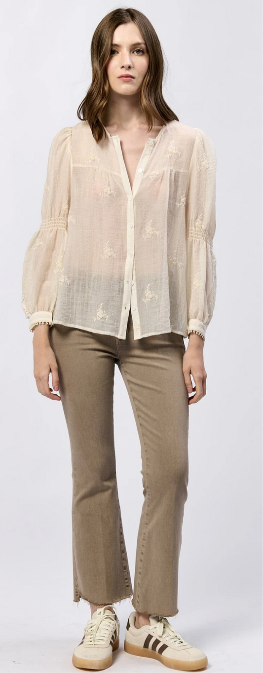 Anna Lisa Cream Blouse