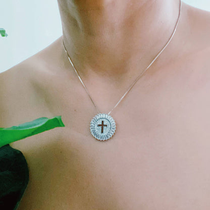 Circle Cross Necklace