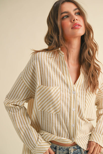 STRIPED BUTTON DOWN