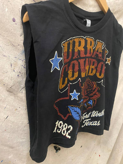 Urban Fort Worth Cowboy 1982 boxy Muscle crop top