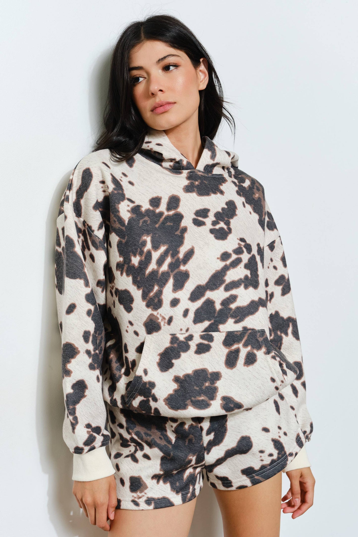 Cow Print Kayla Hoodie