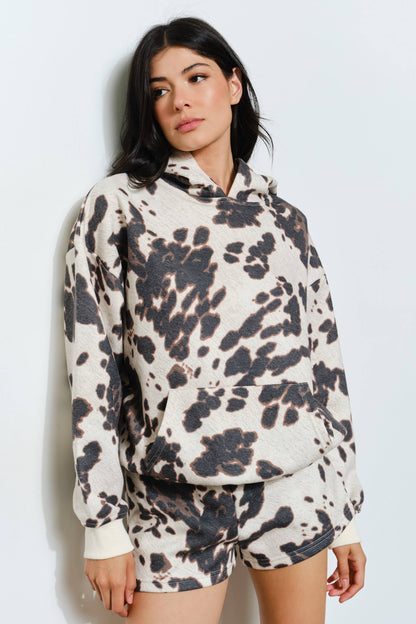 Cow Print Kayla Hoodie
